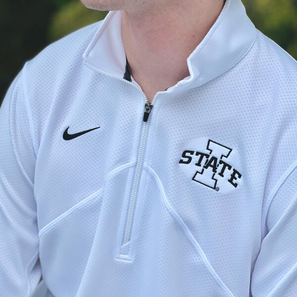 Nike® I-State White DRI-Fit 1/4-Zip Long Sleeve